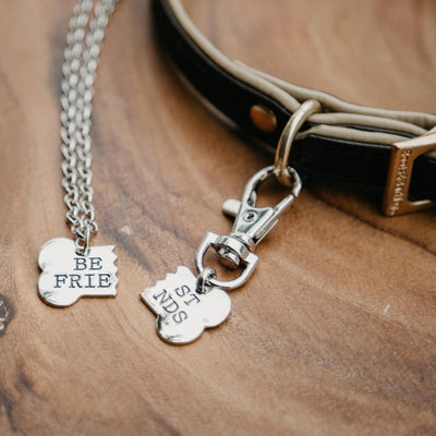 2 Piece Best Friend Necklace and Pet Tag Set