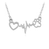 Heartbeat Paw Charm Necklace