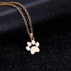 Gold & Silver Plate Cute Puppy Paw Charm Necklace