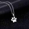 Gold & Silver Plate Cute Puppy Paw Charm Necklace